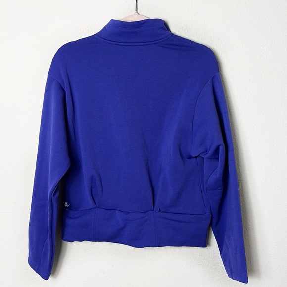 Athleta Sweatshirt size small Purple Blue Indigo Altitude Polartec Half Zip - Picture 2 of 11